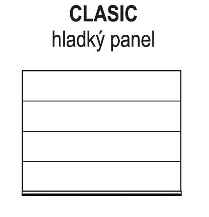 Sekciové garážové brány panel Clasic